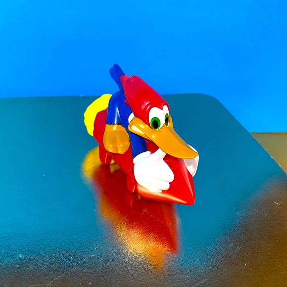 WOODY WOOD PECKER & ROCKET COLLECTIBLE FAST FOOD DAIRY QUEEN ACTION TOY VTG 2000 - Picture 5 of 8